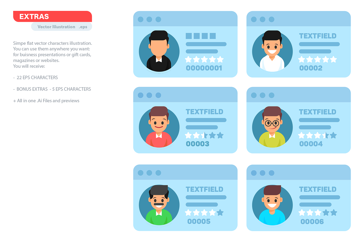 Simple Flat Vector Characters, a Person Illustration by dimpo ⚡️ ART ® (Photo 4 of 4)