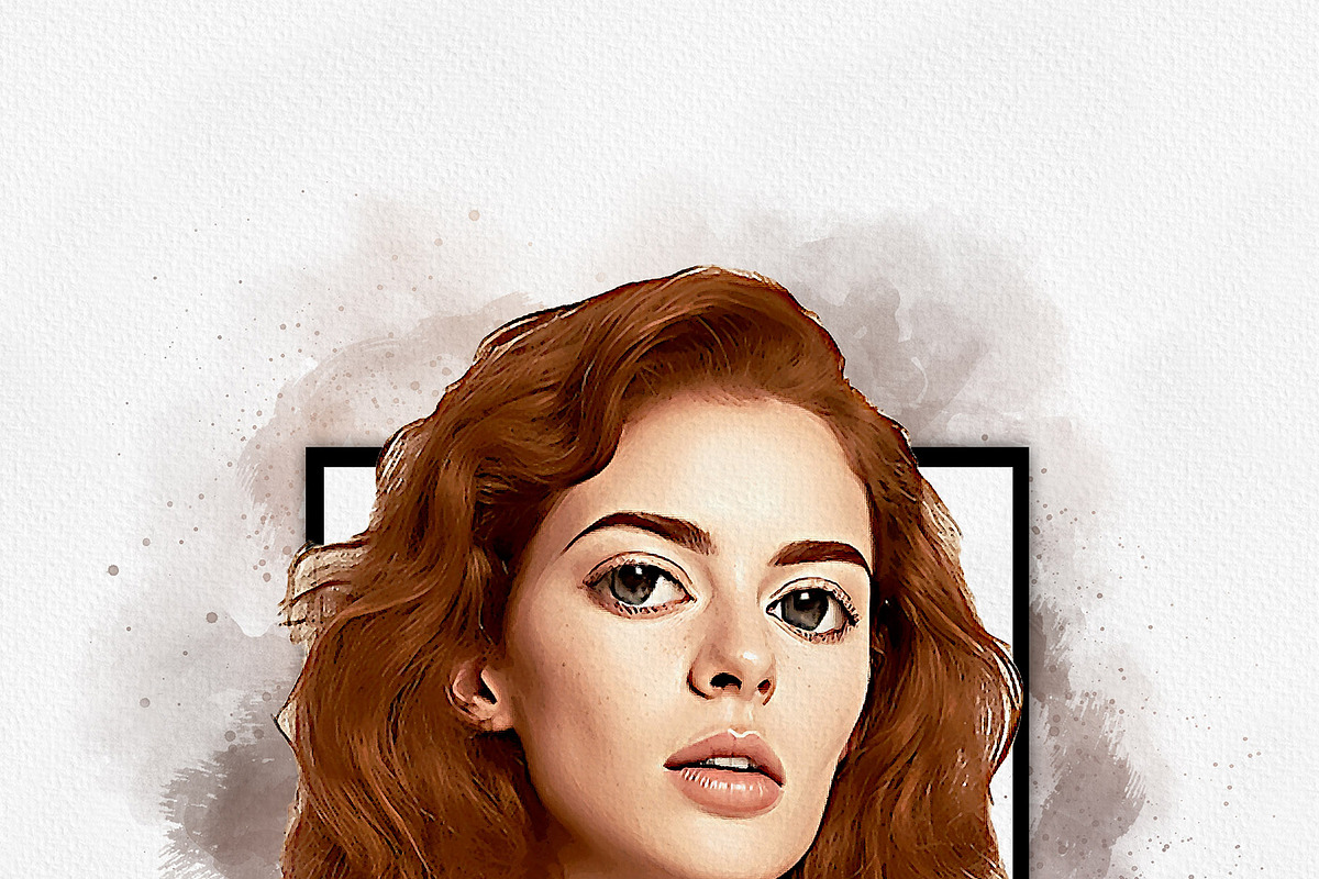 Watercolor Cartoon Portrait Art, an Action Add-On by MRI STUDIO (Photo 18 of 24)