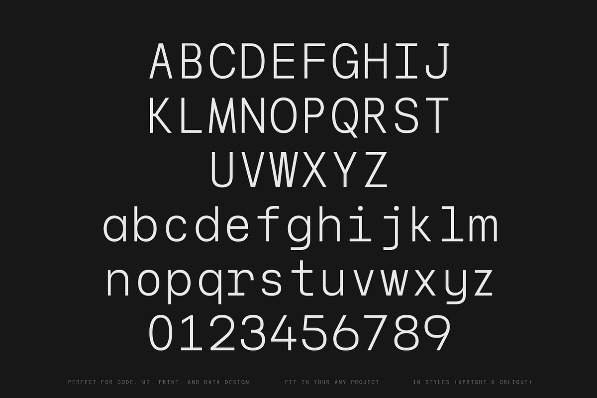 Naru Mono Family | Intro 60% OFF, a Sans Serif Font by Lettertype Studio (Photo 9 of 12)