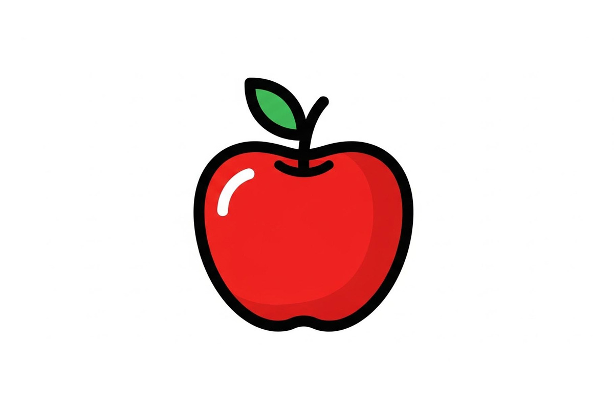 Apple Fruit Vector Icon Bundle, an Illustration by musafir_fashion (Photo 20 of 49)