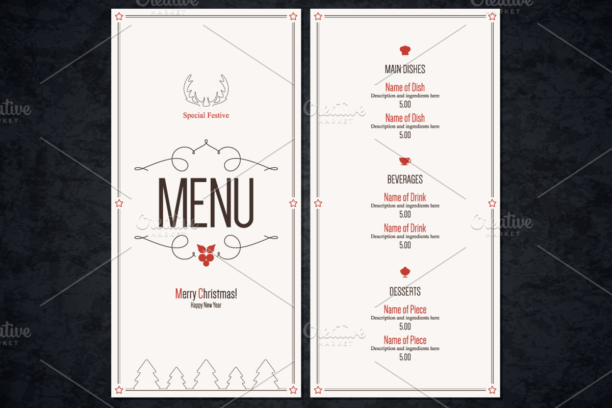 Special Christmas festive menu, a Brochure Template by Restaurant Menu & Logos