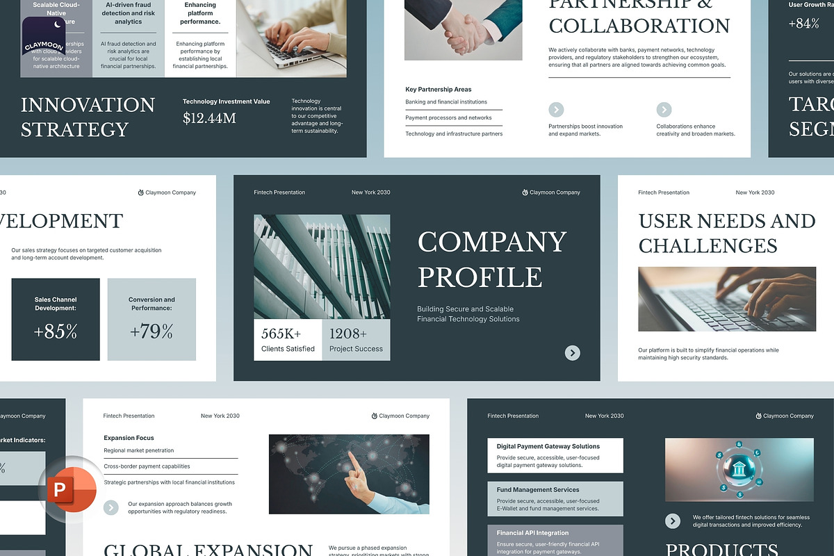 Fintech Company Profile, a Presentation Template by Claymoon Lab (Photo 2 of 7)