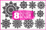 Floral Mandala Vector Set, an Illustration by jahid234 (Thumbnail 1 of 9)