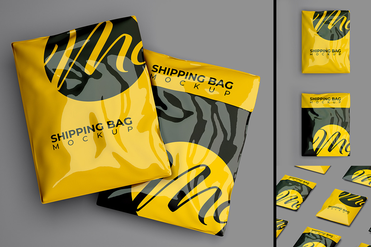 Postal Shipping Bag Mockup Set, a Product Mockup by McLittle Stock (Photo 1 of 5)