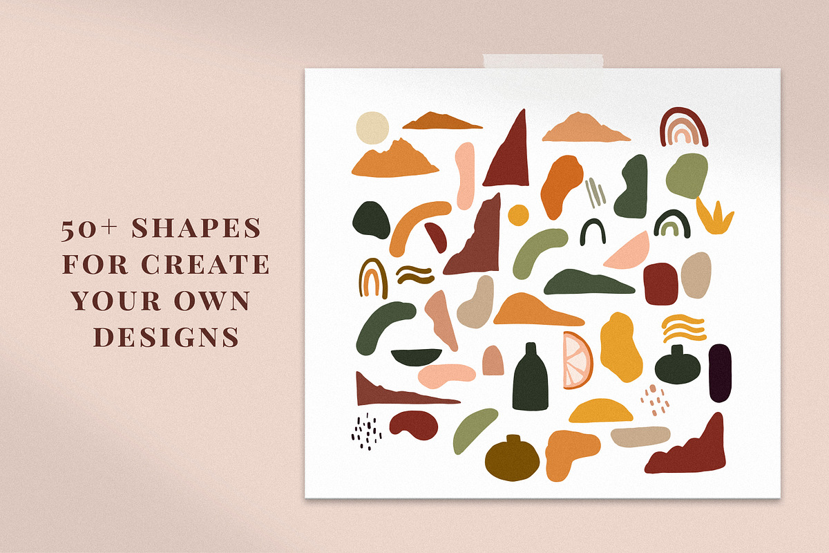 WARM ABSTRACT AUTUMN collection, an Illustration by Spark Studio Brushes (Photo 2 of 7)