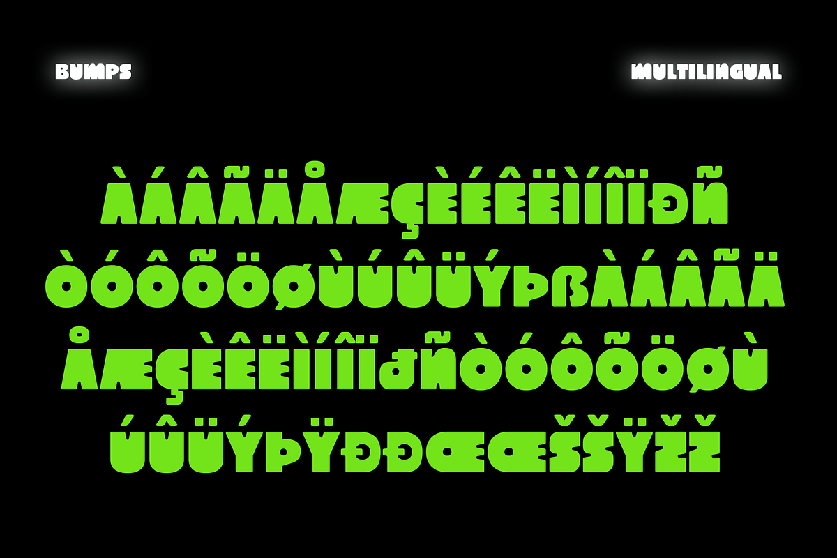 Bumps – Space Poster Display Font, a Sans Serif Font by Drizy (Photo 4 of 8)