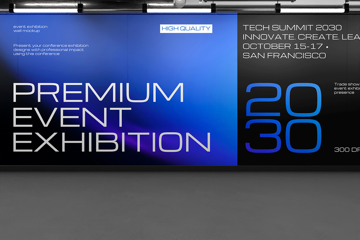 Event Exhibition Wall Mockup, an Advertising Mockup by Permadi Creative (Photo 5 of 5)