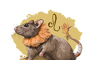 2020 year RAT Horoscope Zodiac Signs, an Animal Illustration by Dneprstock (Thumbnail 6 of 8)