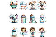 Baby Shower Watercolor Little Cutie, a Decorative Illustration by Nicole Branger Art (Thumbnail 6 of 21)