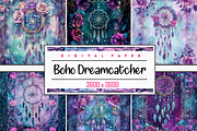 Watercolor Boho Dreamcatcher, a Background Graphic by Printable Treasure (Thumbnail 1 of 4)
