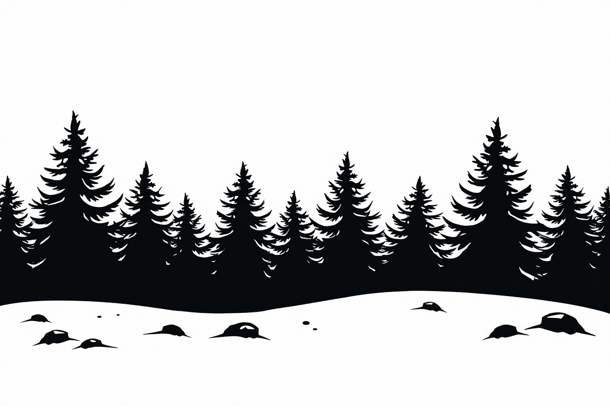 Pine Forest Silhouette Bundle, a Graphic by hafijul (Photo 16 of 16)