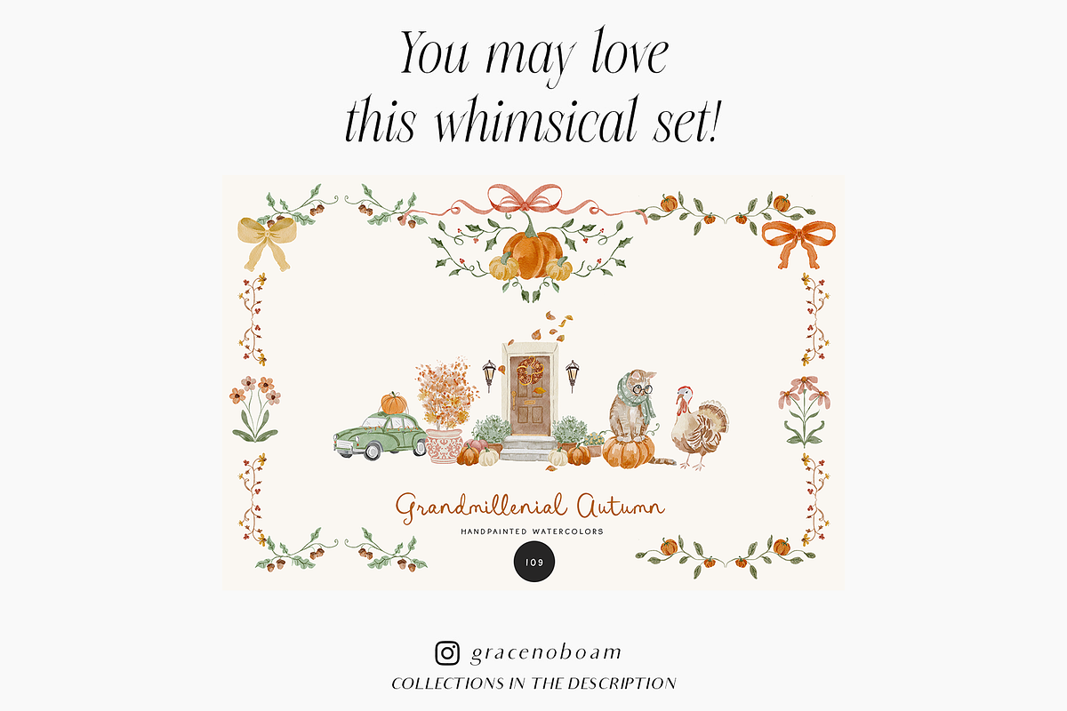 Watercolor Christmas Floral Bows, a Decorative Illustration by Grace Noboa Illustrations (Photo 12 of 24)