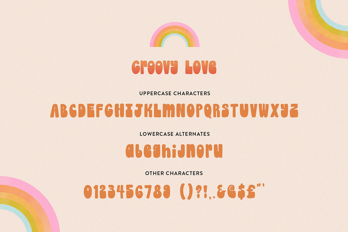 Groovy Love Font, a Sans Serif Font by Salt & Pepper Designs (Photo 6 of 8)
