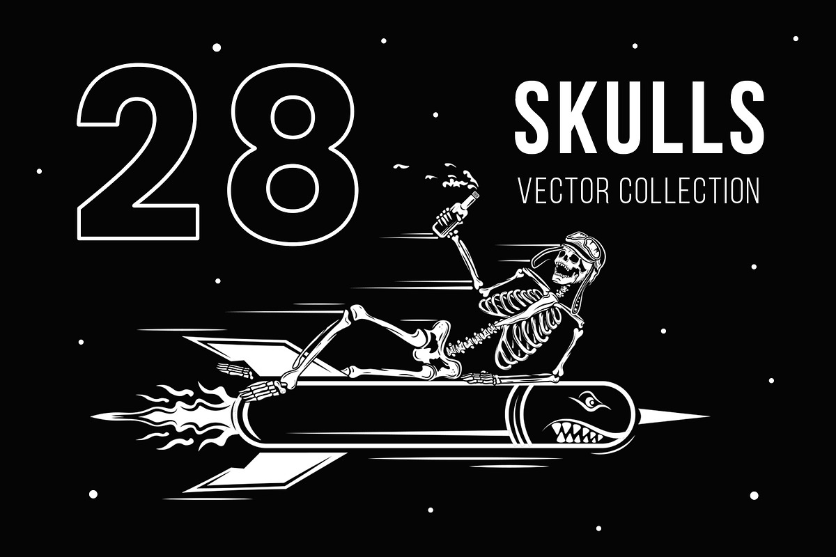 Skulls Vector Illustration, a Healthcare Illustration by Noires (Photo 1 of 7)