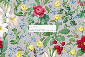 Bloom Floral English Pattern