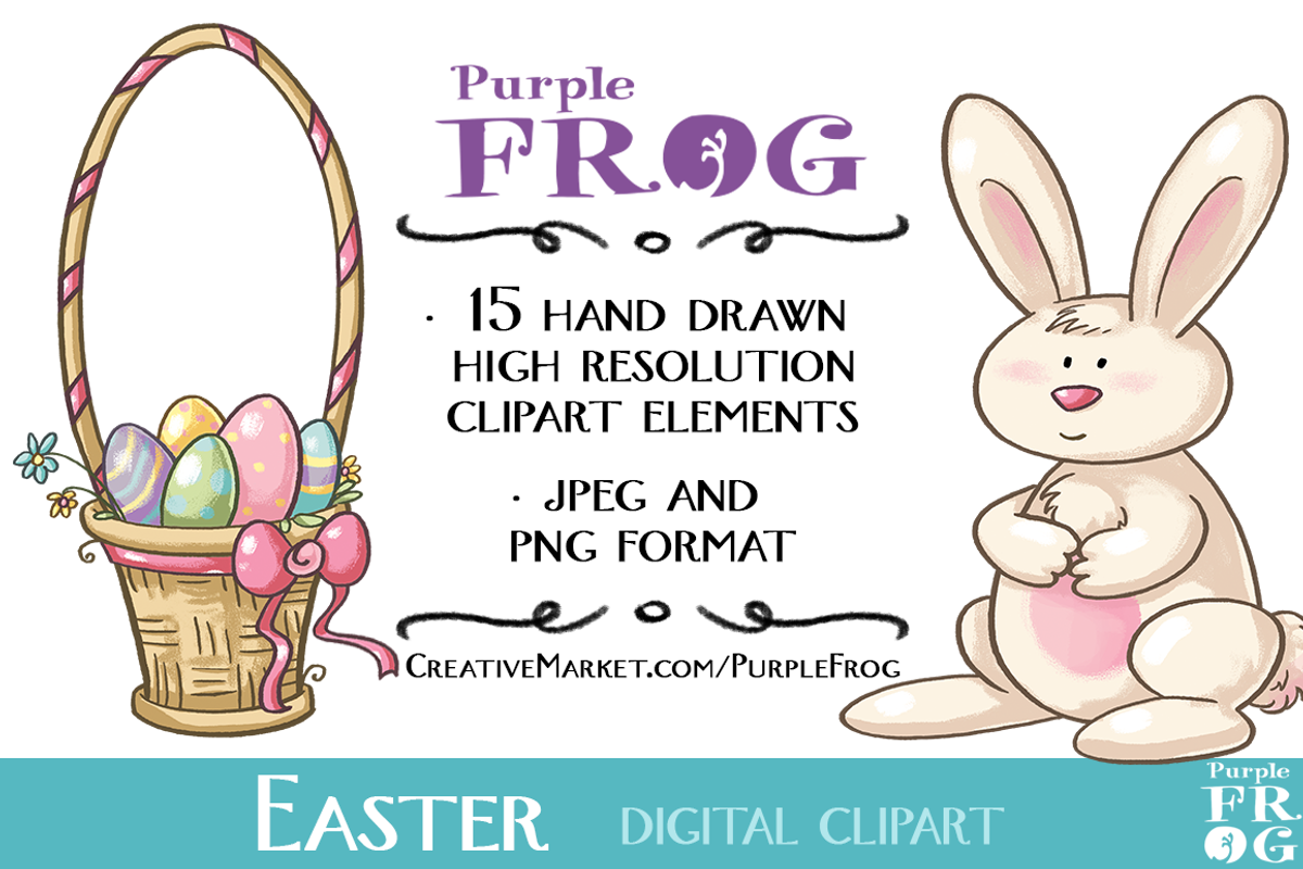 EASTER - Digital Clipart, an Illustration by Purple Frog (Photo 2 of 3)