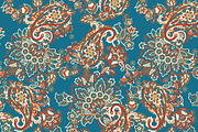 Floral Paisley pattern for fabric, a Background Graphic by antalogiya (Thumbnail 3 of 4)