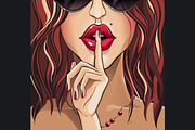 girl lips, an Illustration by YuliaBiser (Thumbnail 2 of 3)