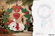 Personalized Christmas Ornaments SVG, a Decorative Illustration by svgocean (Thumbnail 8 of 14)
