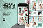 Green - Instagram Puzzle Feed, a Social Media Template by Plan B (Thumbnail 1 of 6)
