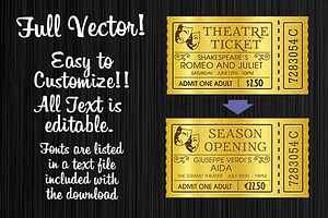 Golden Tickets Templates Set