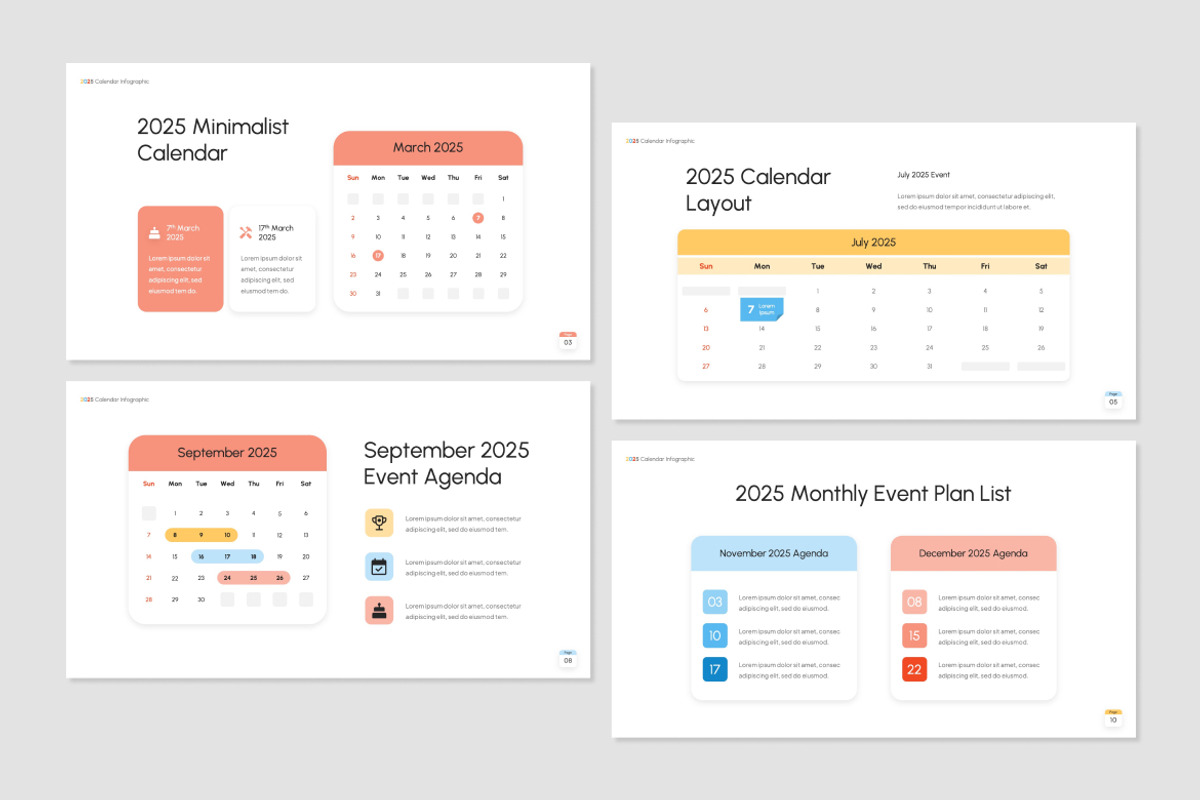 2025 Calendar Infographic Slides, a Presentation Template by Antstheme (Photo 2 of 2)