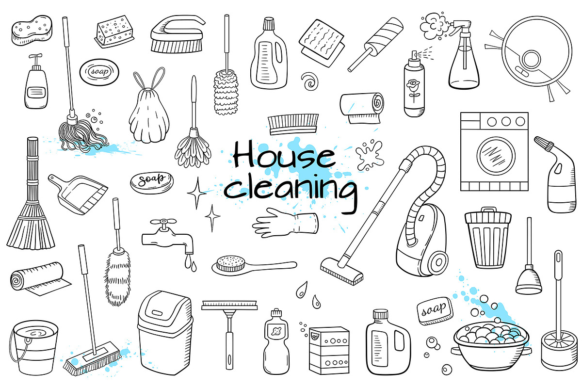 House Cleaning Doodles Design Kit, an Object Illustration by Artspace (Photo 2 of 6)