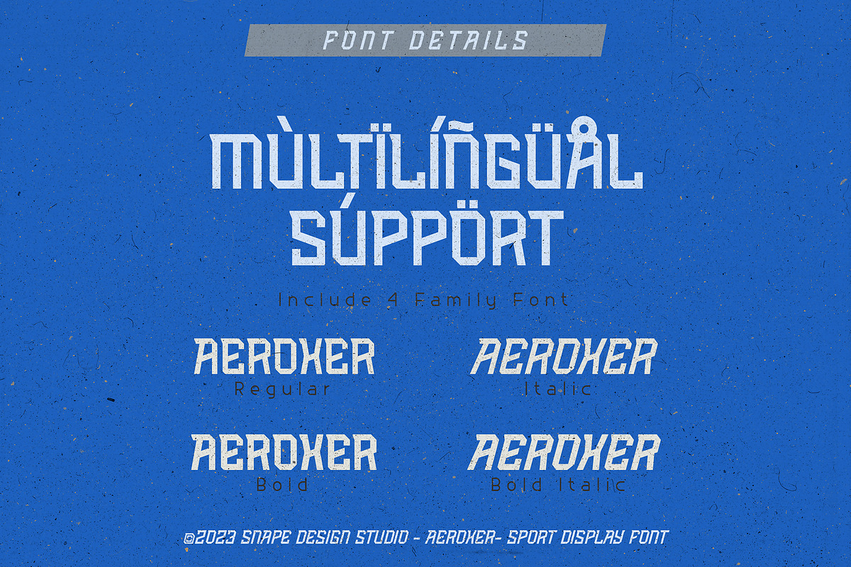 Aeroxer - Sport Font, a Sans Serif Font by Snape Design Studio (Photo 3 of 5)