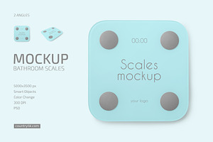 Bathroom Scales Mockup Set, a Household Mockup by Country4k