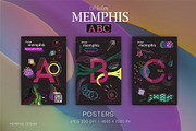 3 Memphis posters. Art., a Decorative Illustration by KENO Mascots (Thumbnail 2 of 5)
