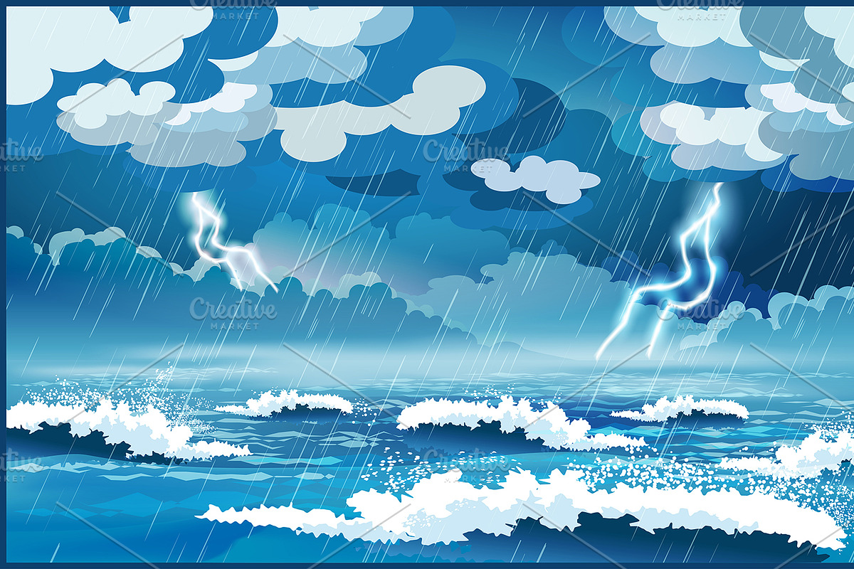 Storm at Sea, an Illustration by Blacklight