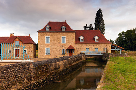 View of typical house in the Nouvelle-Aquitaine, France, an Architecture Photo by Bepslabor