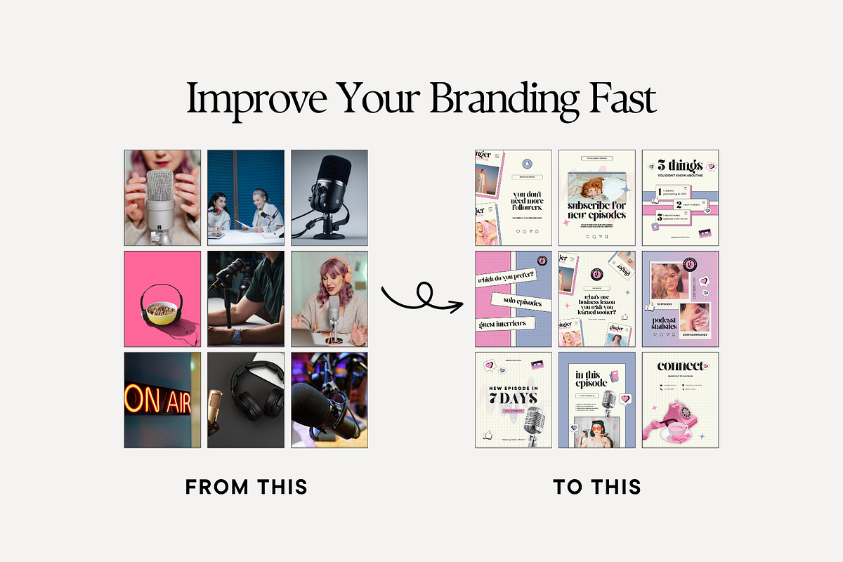 Podcast Instagram Templates, a Social Media Template by Anna Design Studio (Photo 9 of 11)