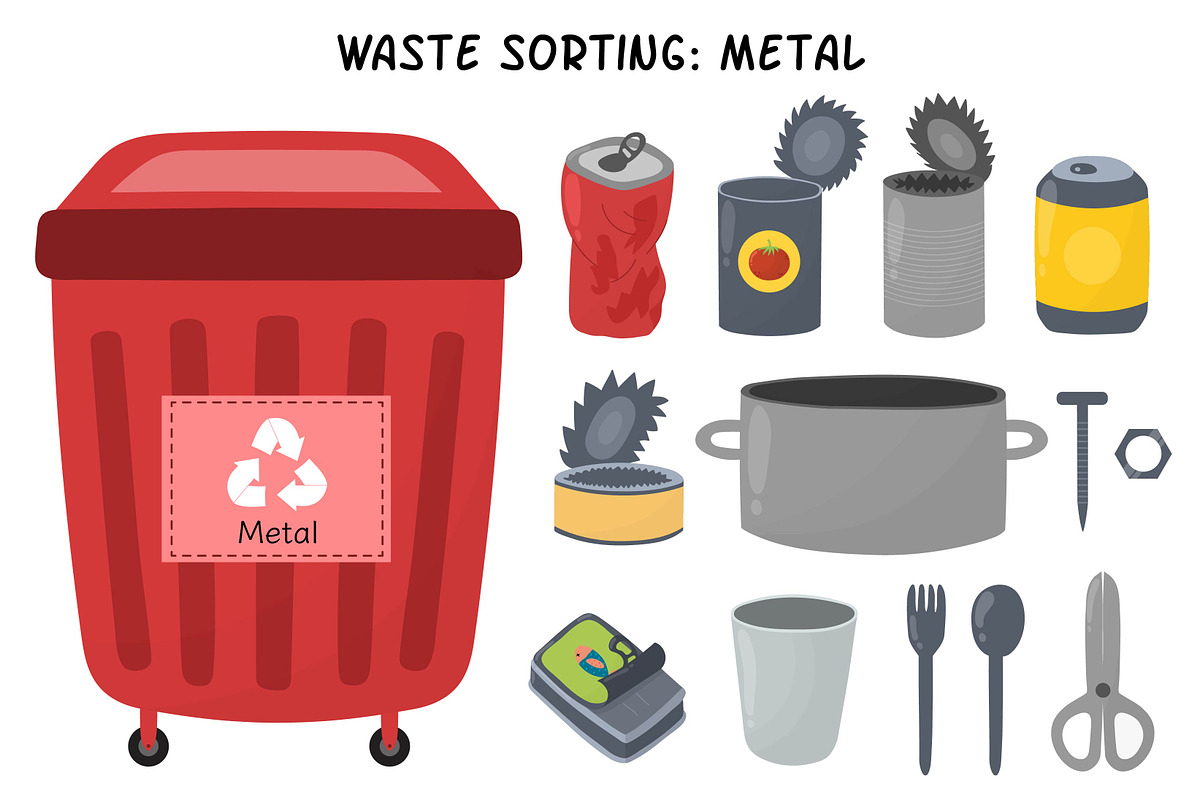Waste Sorting Collection, a Food Illustration by Gulnara Sabirova (Photo 6 of 9)