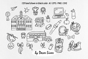 Back To School Doodles With Bows, an Education Illustration by Decor Lines (Thumbnail 2 of 16)