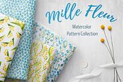 Mille Fleur - 36 watercolor patterns, a Pattern Graphic by Begin Again (Thumbnail 1 of 6)