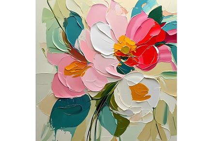 Abstract floral still life, a