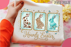 Coquette Cowgirl Easter Bunny PNG, an Illustration by OK Design