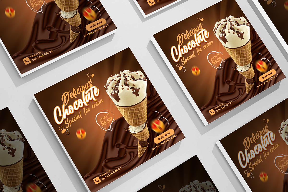 Chocolate day social media poster, a Social Media Template by mdmijanur0187 (Photo 1 of 3)