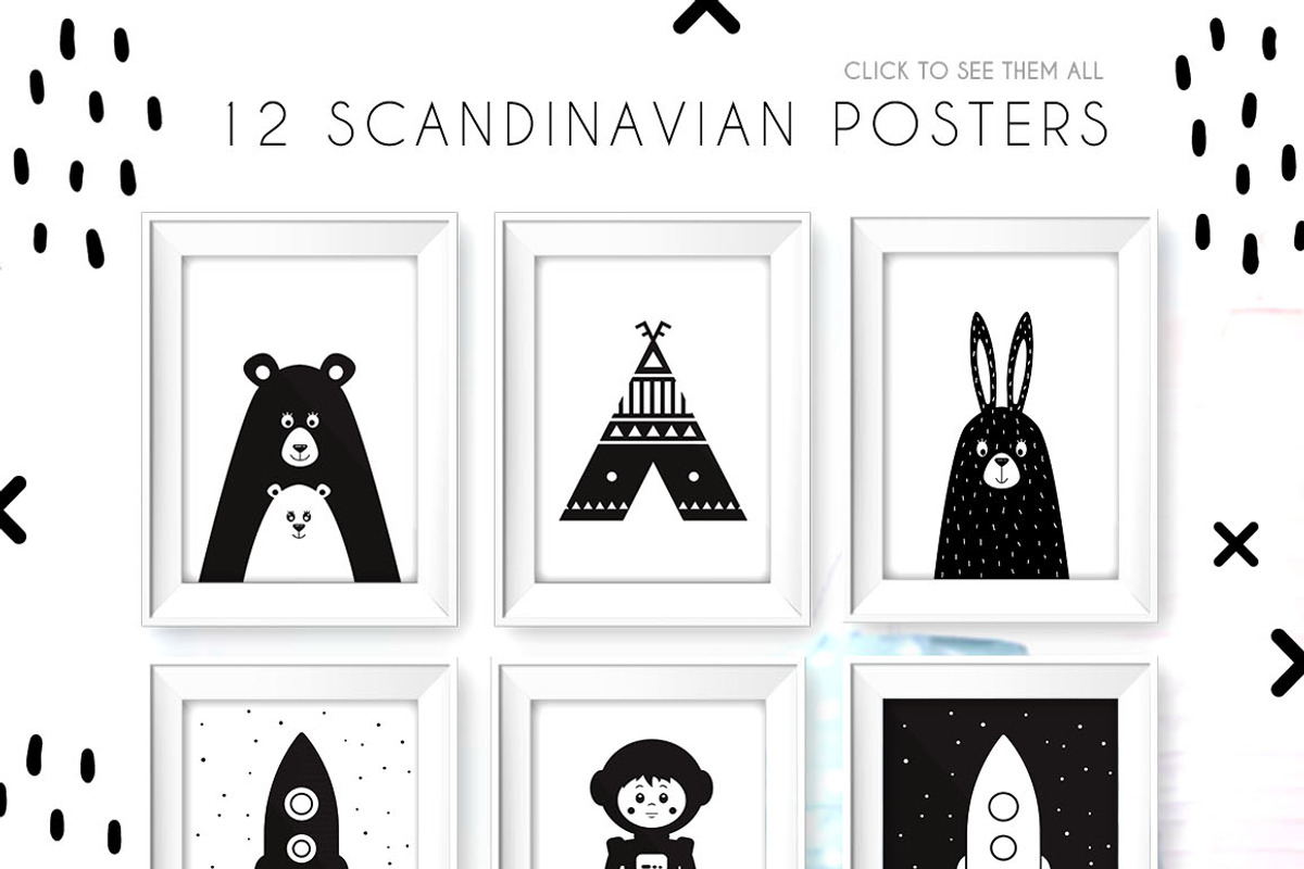 Yeti - Scandinavian font & elements preview 5