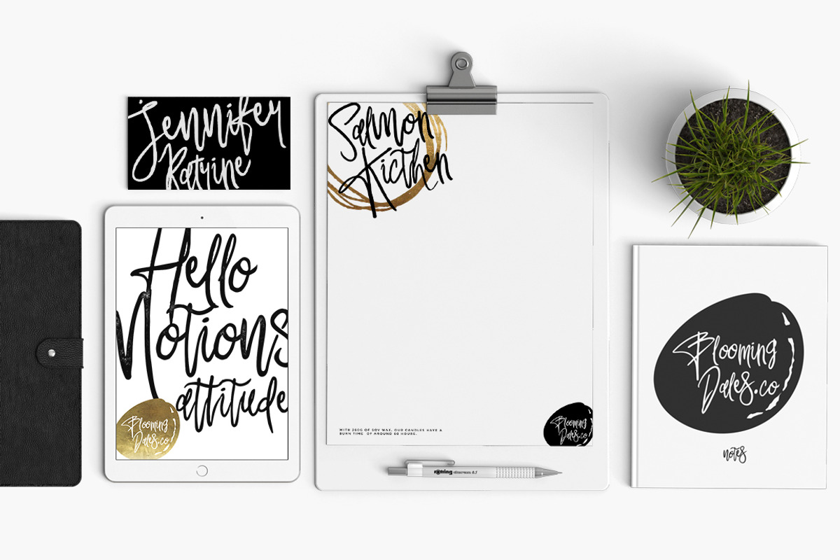 Glamour Fonts+90 logos+Pattern preview 2