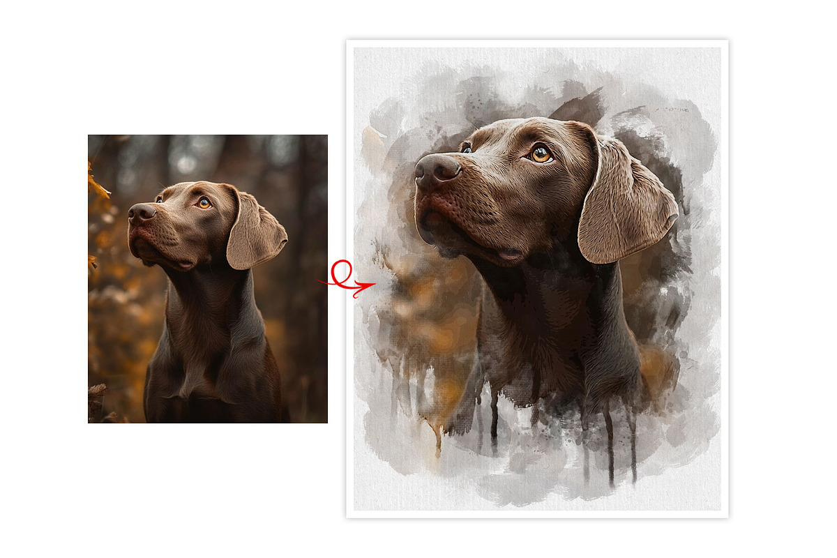 Dog Watercolor Photo Effect, an Action Add-On by Photoshop Action (Photo 14 of 19)