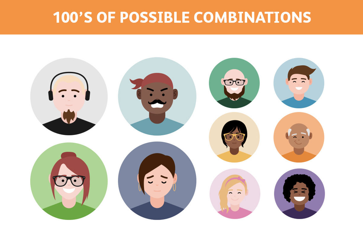 Vector Avatar Creator (Illustrator), an Illustration by Medialoot (Photo 5 of 6)