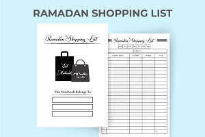 Ramadan Shopping Checklist Template