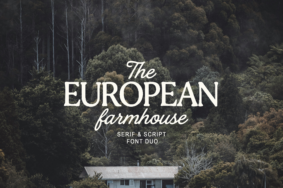European Farmhouse Font Duo, a Serif Font by gafaroff studio (Photo 1 of 7)