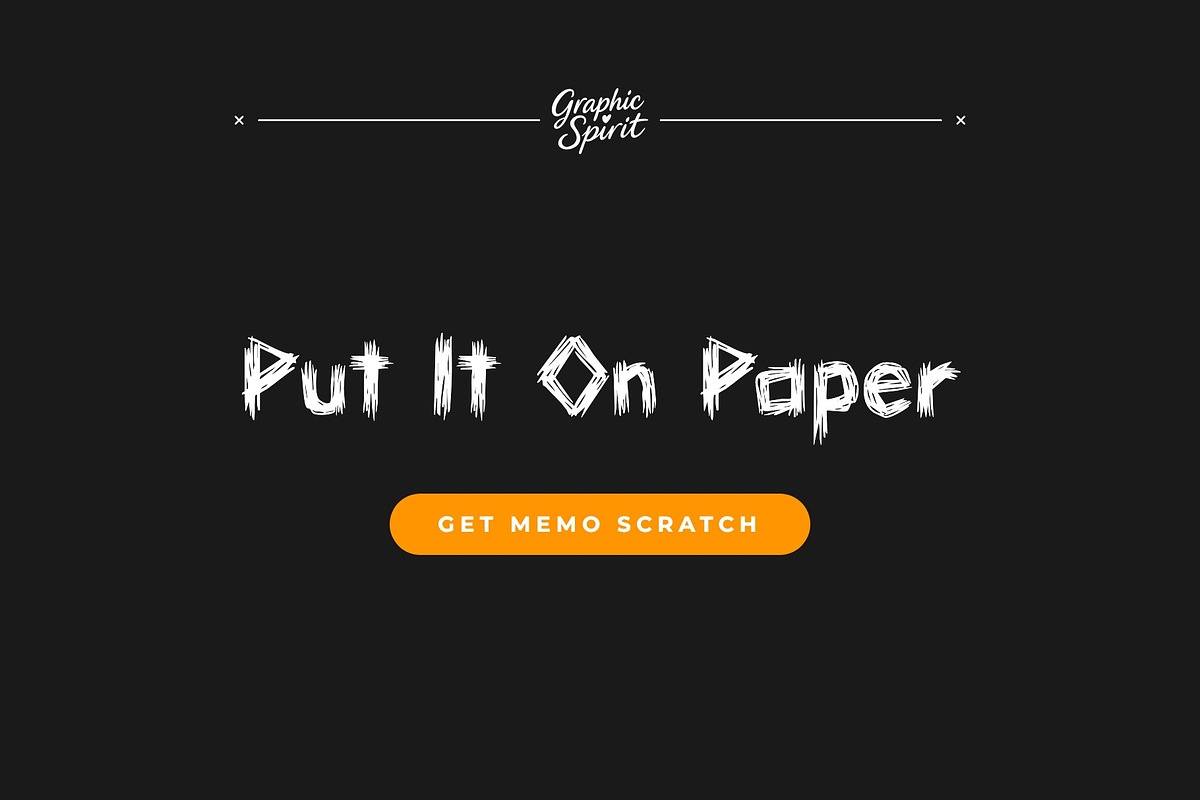 Memo Scratch Decorative Font, a Handwritten Font by Graphic Spirit (Photo 8 of 8)