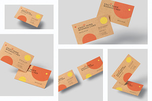 Kraft Paper Business Card Mockups