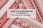 VALENTINE SEAMLESS PATTERNS & HEARTS, a Pattern Graphic by Sonulkaster (Thumbnail 1 of 9)