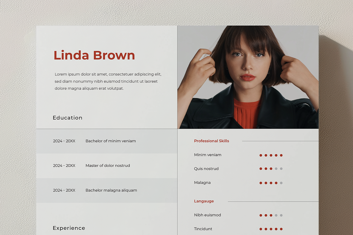 Clean Resume Template, a Resume Template by Filip Studio (Photo 4 of 4)