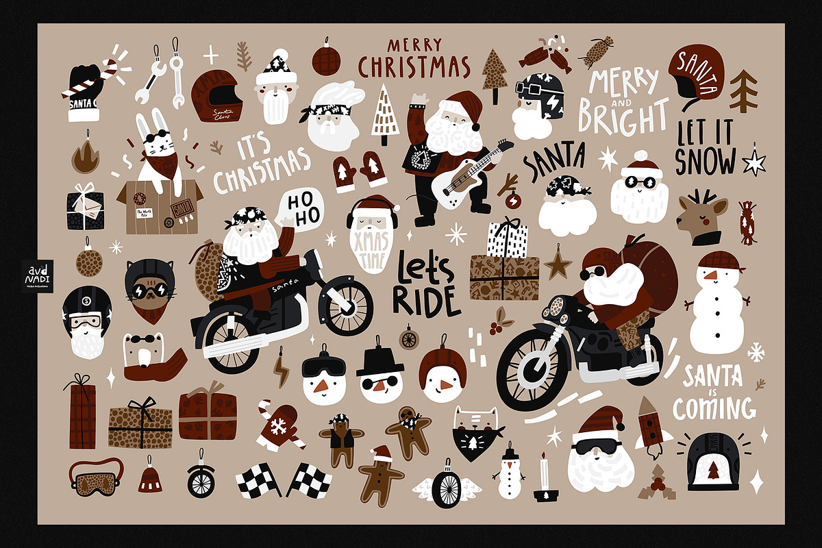 It's Christmas - Let's Ride, a Seasonal Illustration by avdnadi (Photo 3 of 9)
